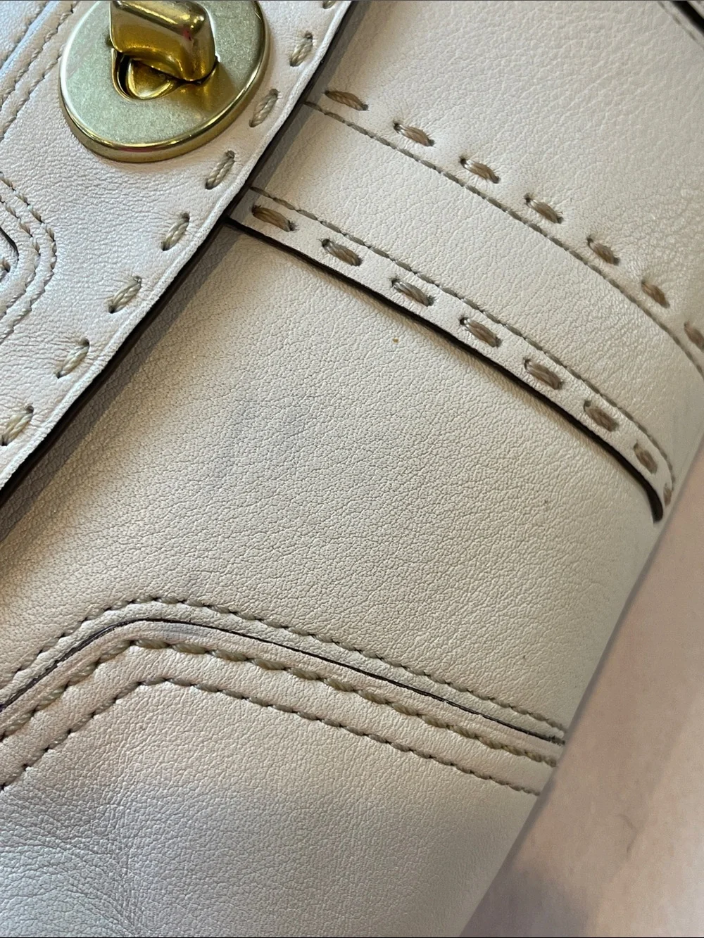 Coach cream leather